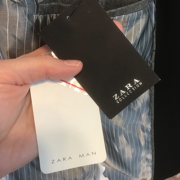 ZARA COLLECTION Men’s One Button Black Knit Blazer M - Picture 7 of 7